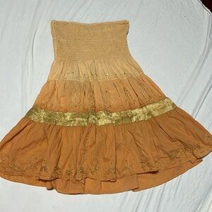 Nancy K Vintage Cotton Strapless Dress size medium